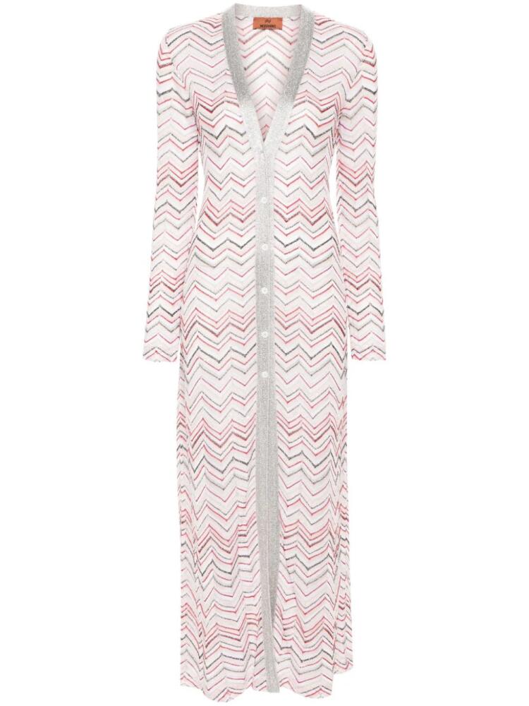 Missoni zigzag-woven long cardigan - Pink Cover