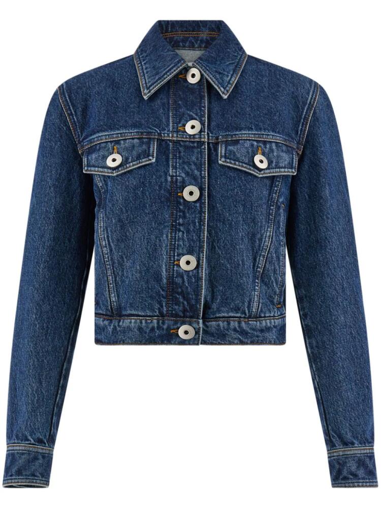 Ferragamo contrasting trim denim jacket - Blue Cover