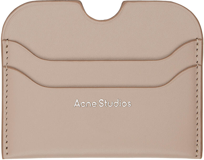 Acne Studios Taupe Leather Card Holder Cover