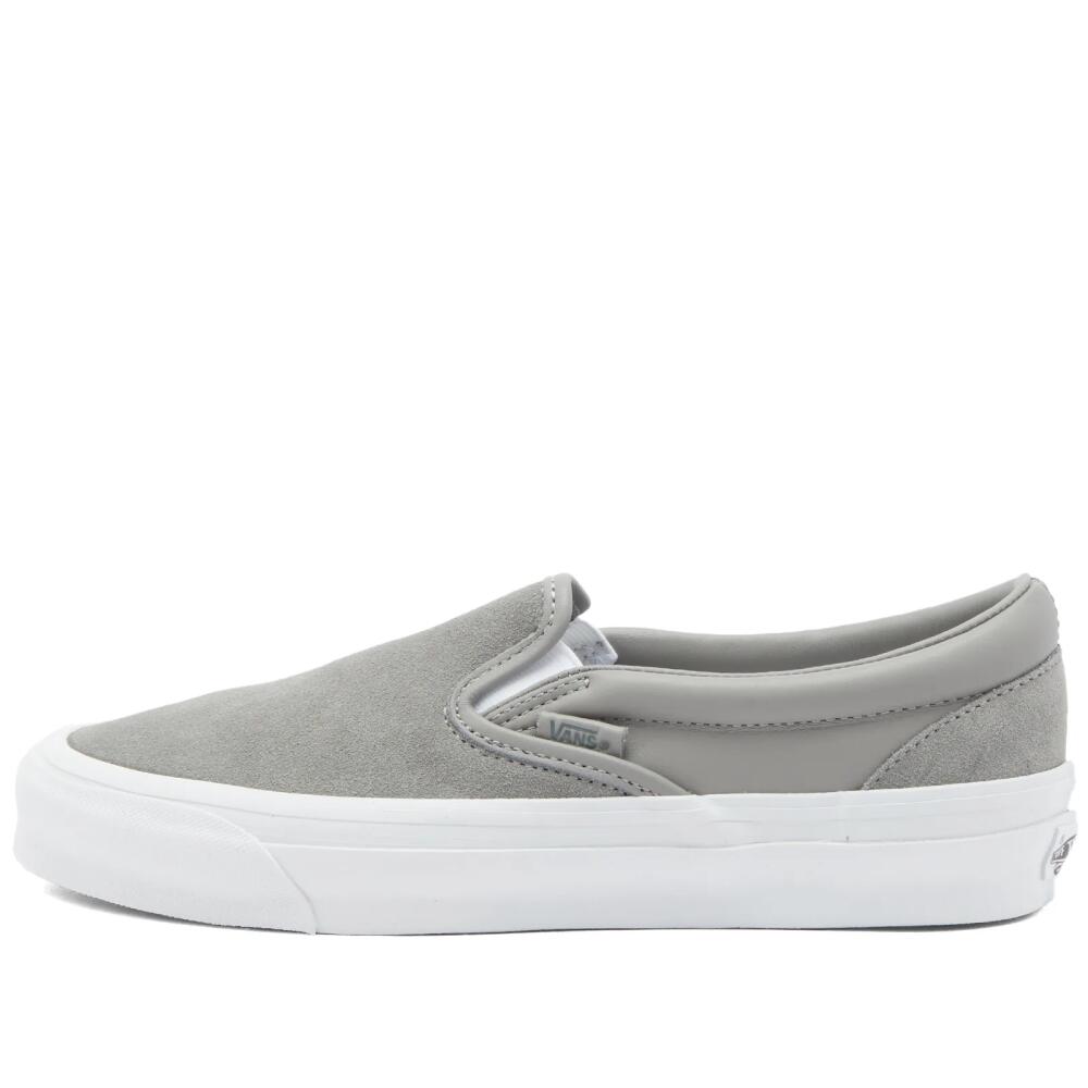 Vans Vault Men's Vans UA OG Classic Slip-On LX Sneakers in Suede Leather Moon Mist Cover