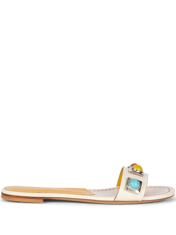 ETRO gemstone embellished sandals - White Cover