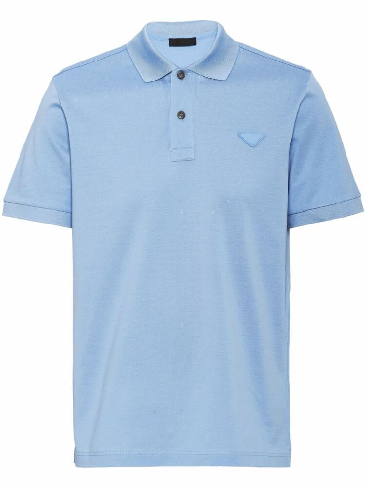 Prada piqué polo shirt - Blue Cover