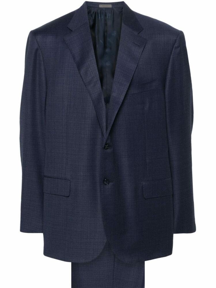 Corneliani single-breasted virgin wool suit - Blue Cover