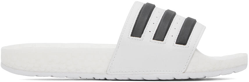 adidas Originals White Adilette Boost Sandals Cover