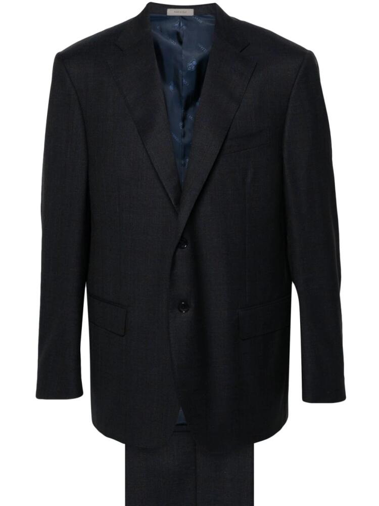 Corneliani single-breasted virgin wool suit - Blue Cover