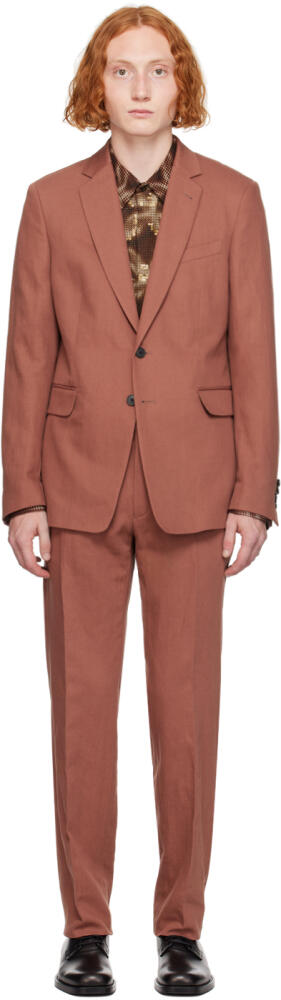 Dries Van Noten Red Cotton & Linen Suit Cover