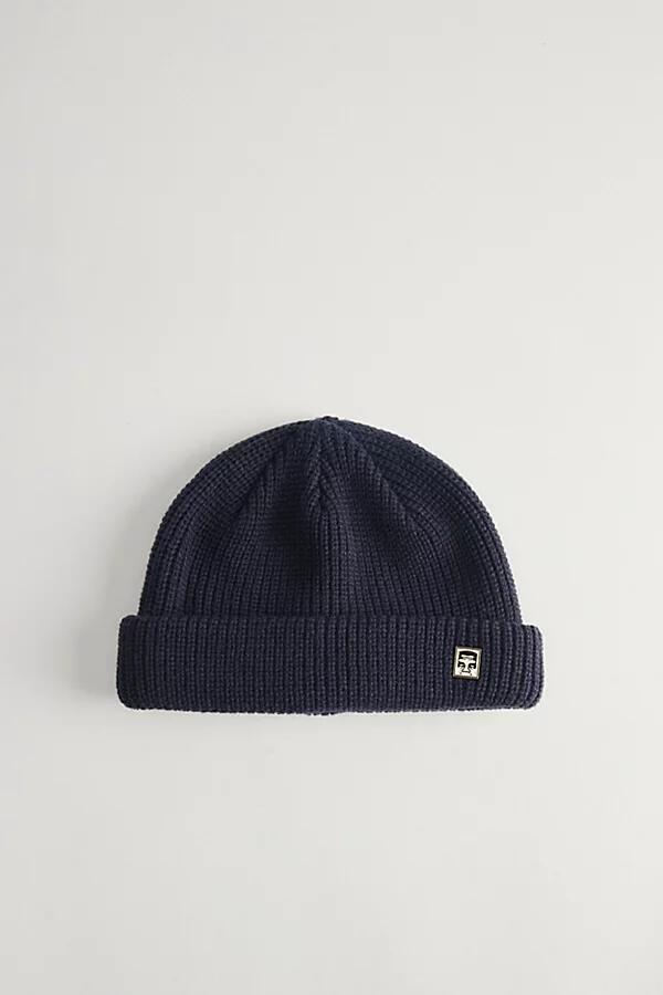 OBEY Micro Ribbed Knit Cuffed Beanie in Navy Cover