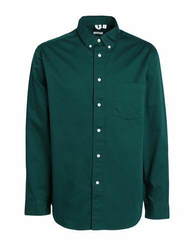 Arket Man Shirt Dark green Cotton Cover