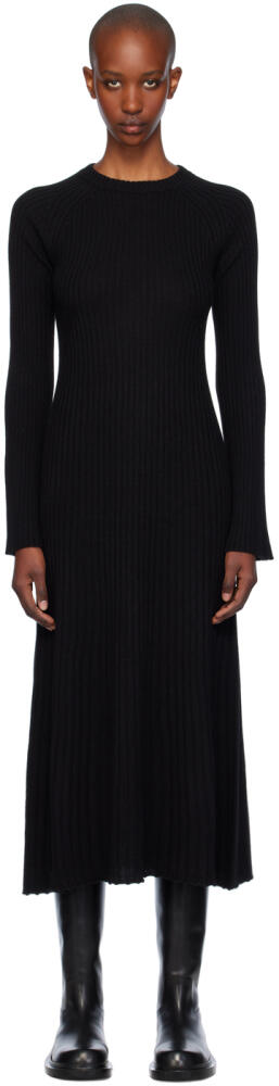 Loulou Studio Black Hobas Knit Midi Dress Cover