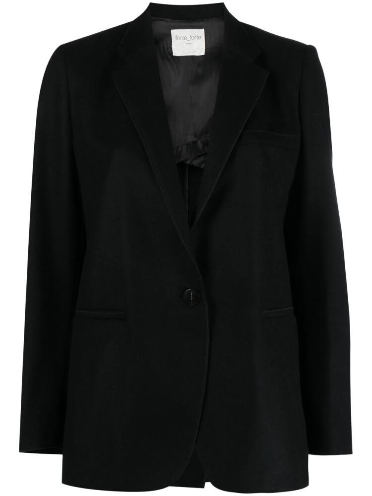 Forte Forte single-breasted blazer - Black Cover