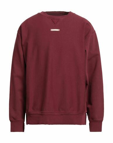 Maison Margiela Man Sweatshirt Brick red Cotton Cover