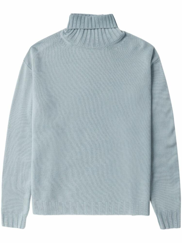 Auralee roll-neck wool jumper - Blue Cover