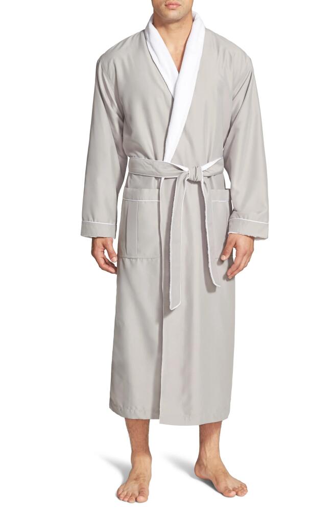 Majestic International Fleece Lined Robe in Dove Grey Cover