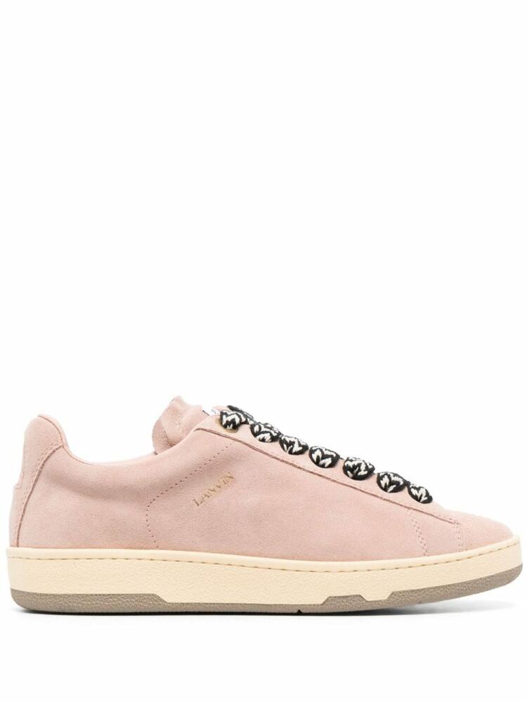 Lanvin Lite Curb suede sneakers - Pink Cover