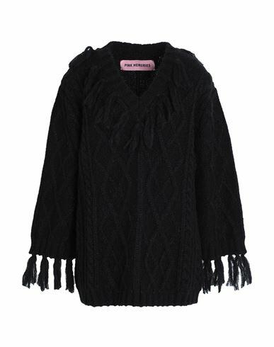 Pink Memories Woman Sweater Black Acrylic, Mohair wool, Polyamide, Wool Cover