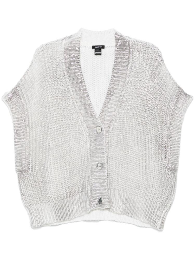 Avant Toi metallic cardigan - White Cover