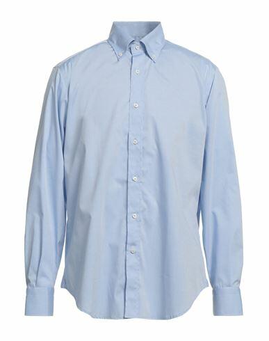 Thomas Reed Man Shirt Azure Size 15 ½ Cotton, Elastolefin Cover