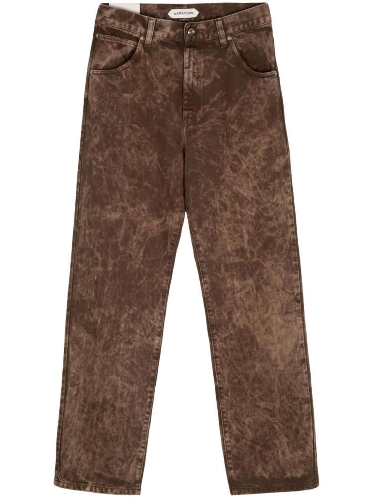 Namacheko snow wash straight-legged jeans - Brown Cover