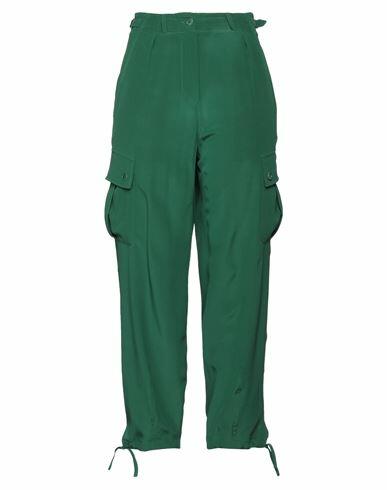 Aspesi Woman Pants Green Silk Cover