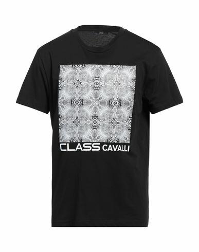 Cavalli Class Man T-shirt Black Cotton Cover