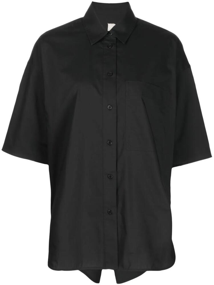 Lee Mathews short-sleeved cotton shirt - Black Cover