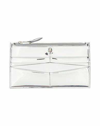 Alexander Mcqueen Woman Coin purse Silver Leather Cover