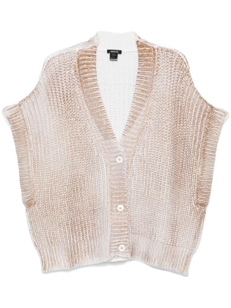 Avant Toi metallic cardigan - White Cover