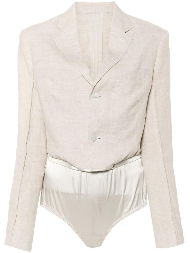 BETTTER x Zegna blazer-style bodysuit - Neutrals Cover