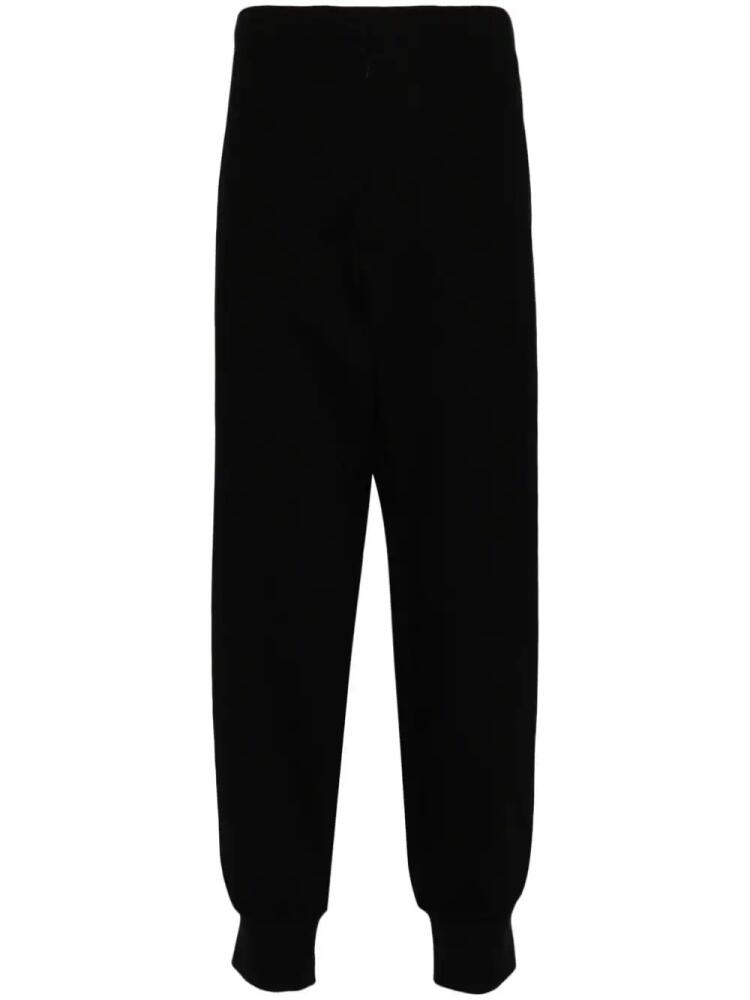 Yohji Yamamoto tapered cotton track pants - Black Cover