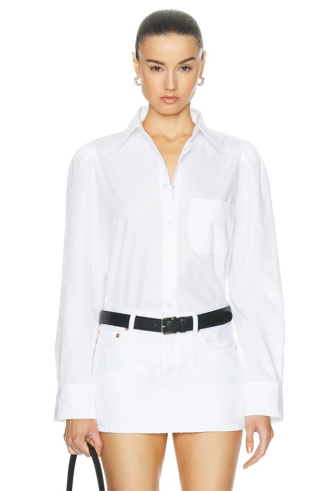 Citizens of Humanity Nia Crop Shirt in White Cover