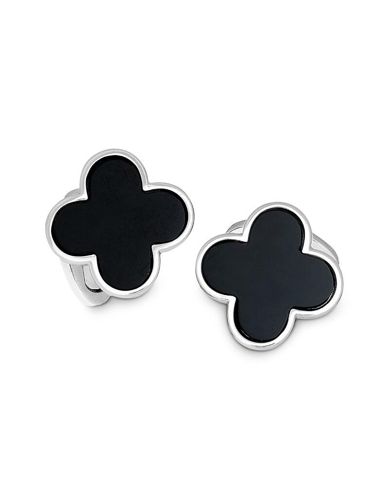 Jan Leslie Sterling Silver and Black Onyx Clover Cufflinks Cover