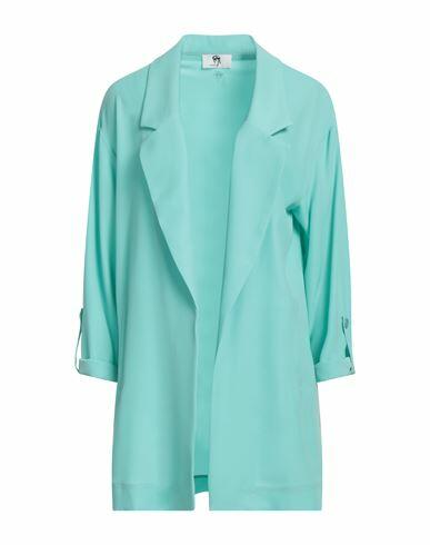 Gai Mattiolo Woman Blazer Turquoise Polyester, Elastane Cover