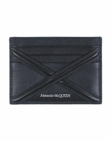 Alexander Mcqueen Man Document holder Black Leather Cover