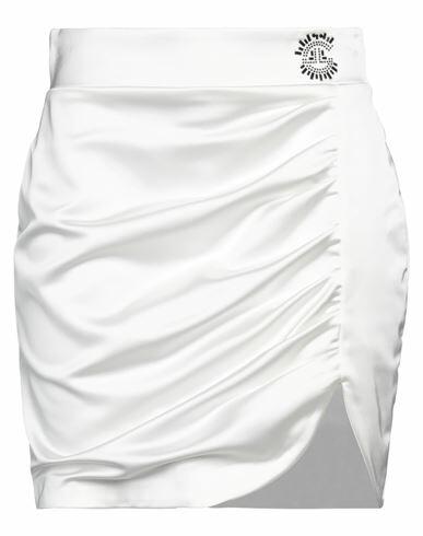 Gaëlle Paris Woman Mini skirt White Polyester, Elastane Cover