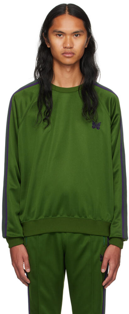 NEEDLES Green Embroidered Sweatshirt Cover