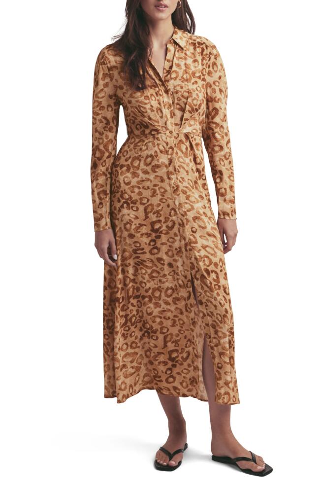 Favorite Daughter The Icon Leopard Print Long Sleeve Dress in Leo Vibes Cover