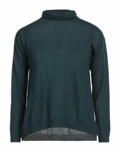 Aragona Woman Turtleneck Dark green Wool Cover