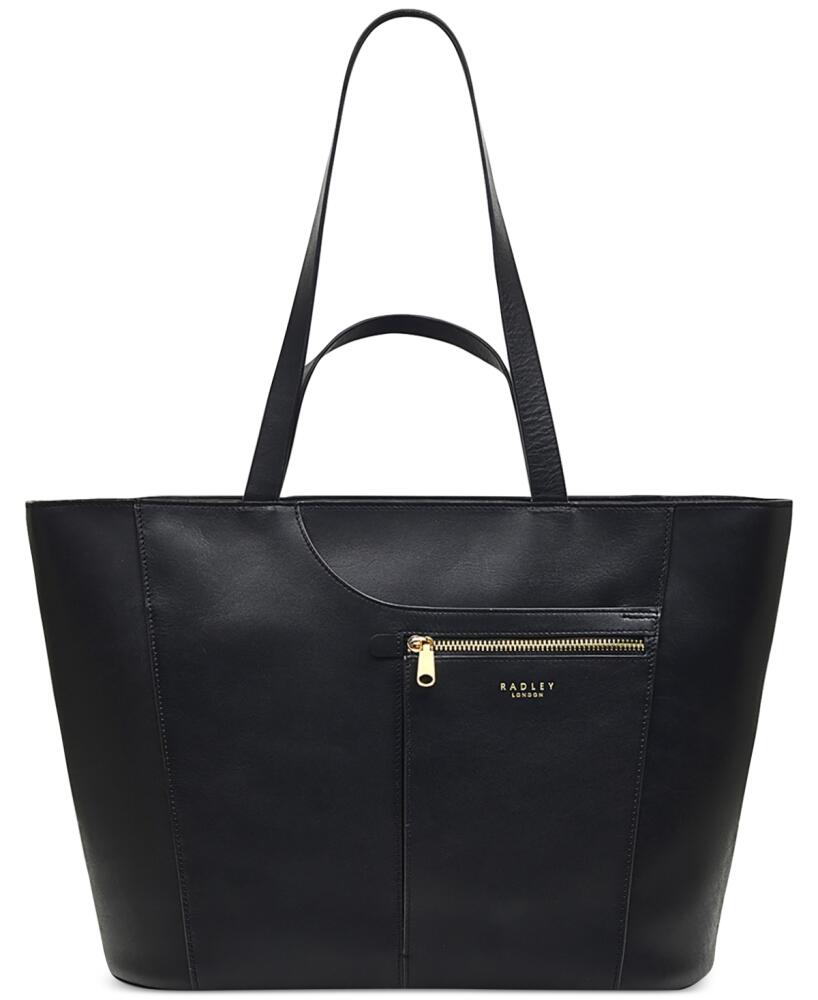 Radley London Pockets Icon Zip-Top Medium Leather Tote - Black Cover