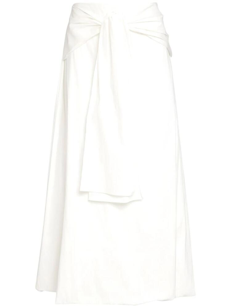 Uma | Raquel Davidowicz draped-detail midi skirt - White Cover