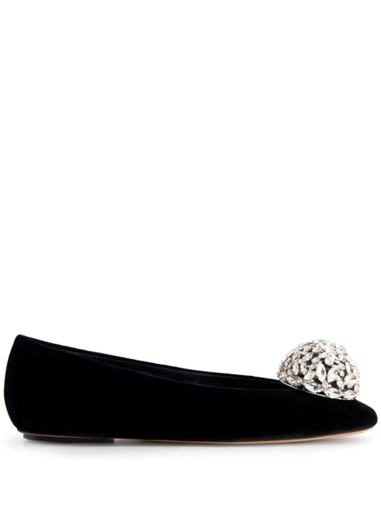 Giambattista Valli crystal-embellished ballerina shoes - Black Cover