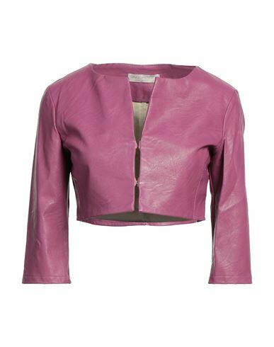 Rinascimento Woman Blazer Mauve Viscose, Polyurethane resin Cover