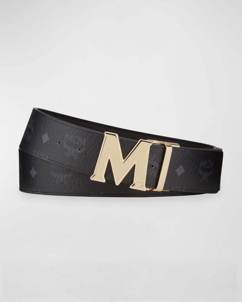 MCM Men's Claus Monogram Reversible Belt Cover