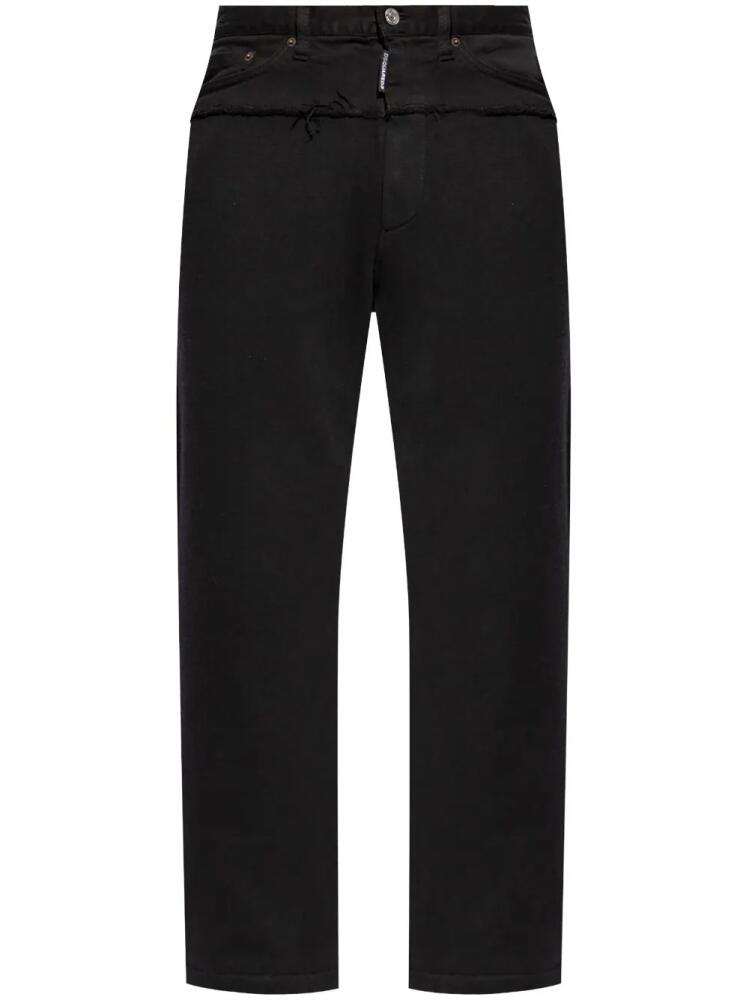 DSQUARED2 denim-panel cotton track pants - Black Cover