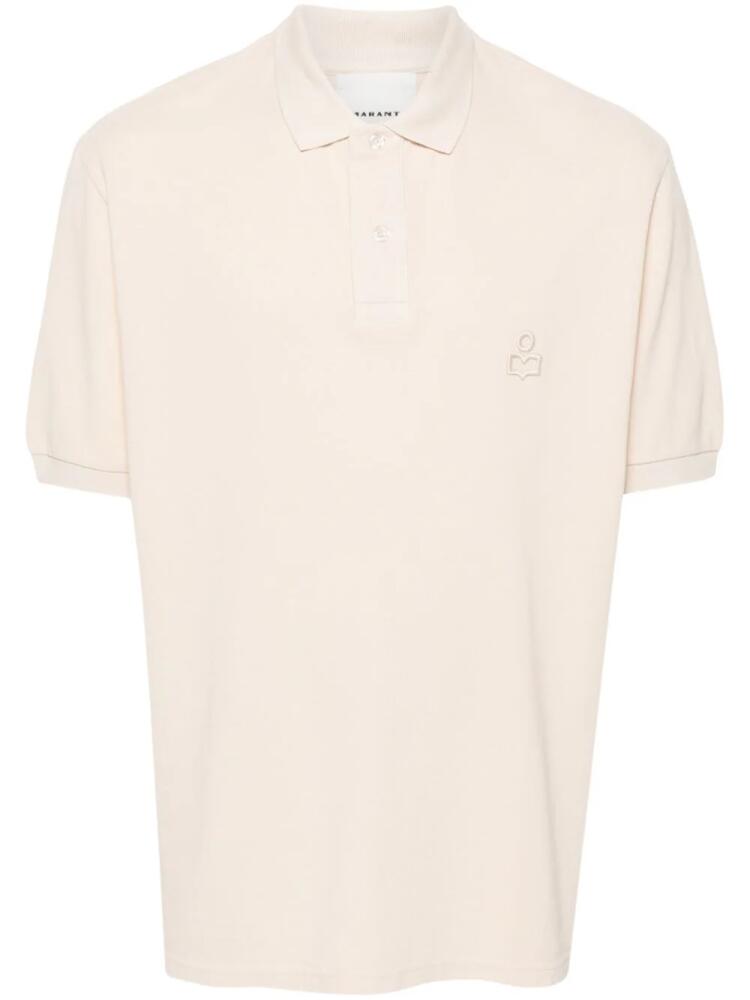 MARANT logo-embroidered polo shirt - Neutrals Cover