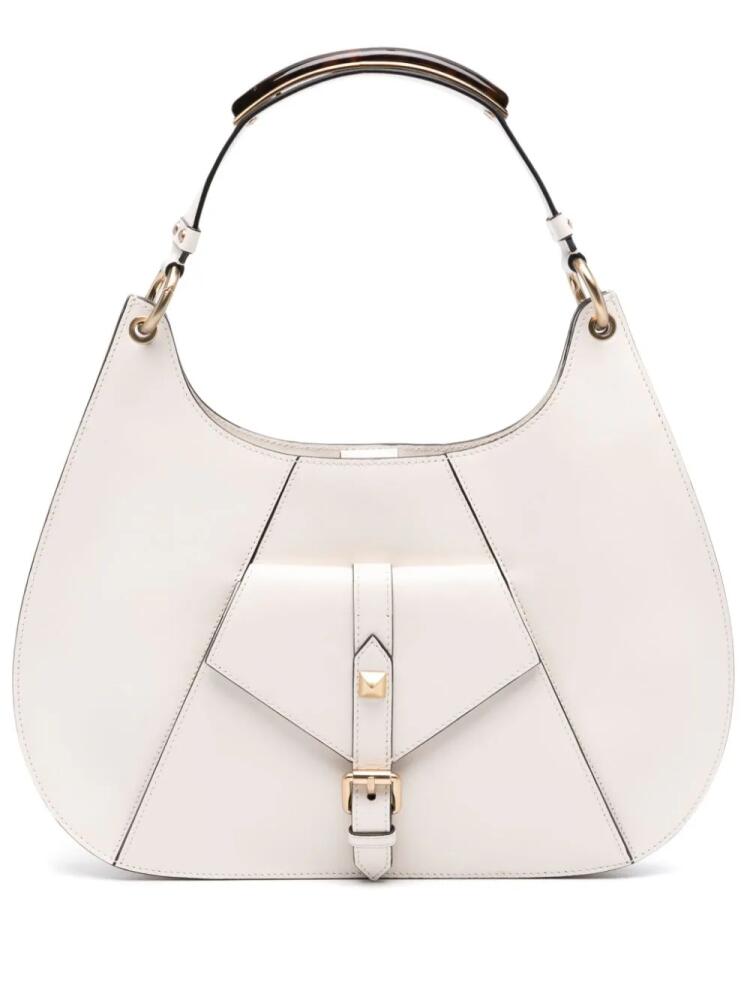 Alberta Ferretti Handle Gem leather tote bag - Neutrals Cover