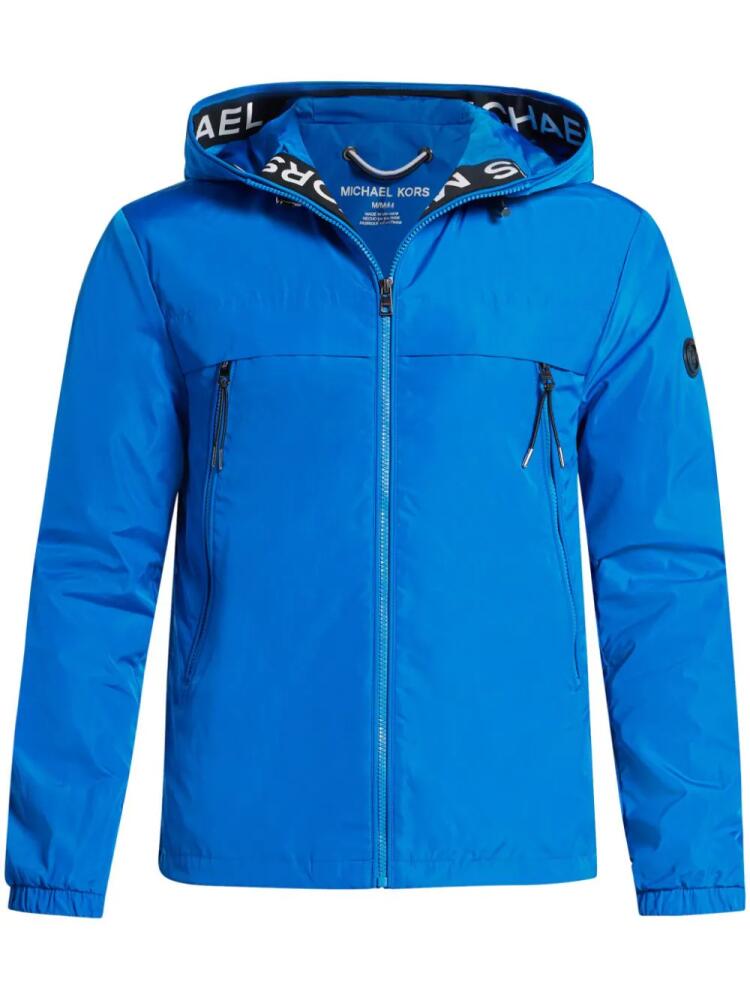 Michael Kors zip-up hooded windbreaker - Blue Cover