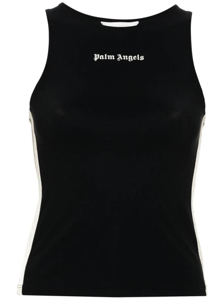 Palm Angels logo-print tank top - Black Cover