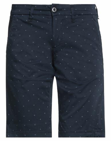 Guess Man Shorts & Bermuda Shorts Midnight blue Cotton, Elastane Cover