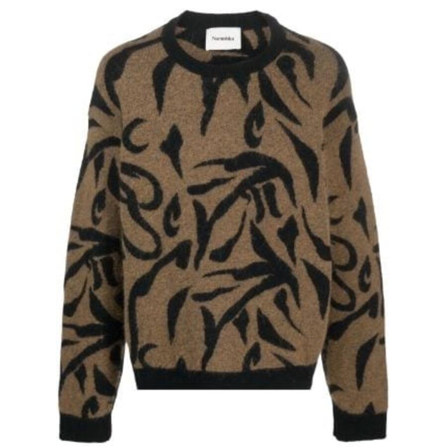 Nanushka Toine Crew Neck Abstract Print Sweater Cover