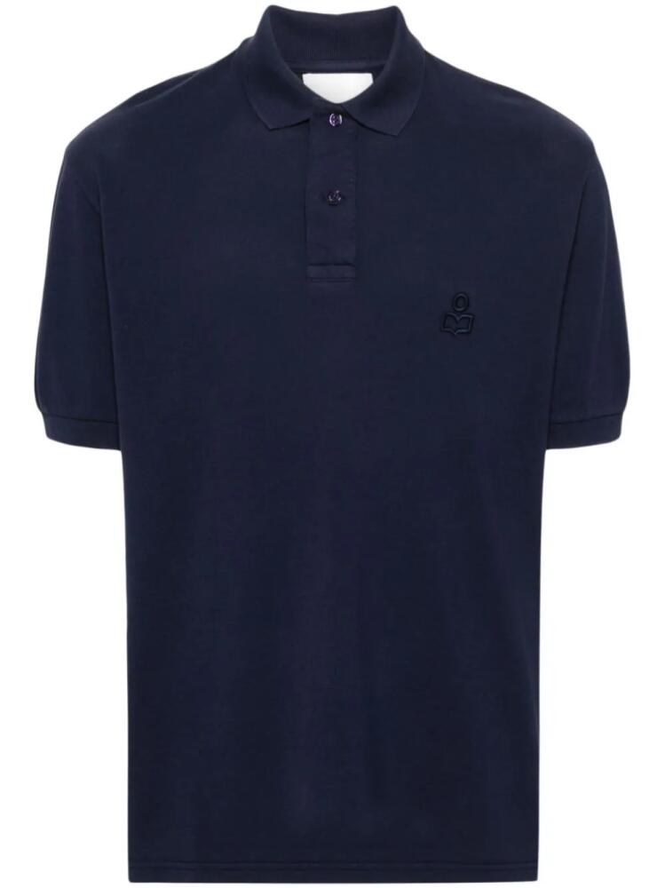 MARANT logo-embroidered polo shirt - Blue Cover